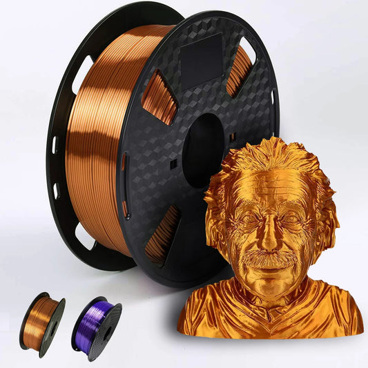 3D Printer Filament PLA 1.75mm 250g/500g/1KG Metallic Feel Shiny Silk 3D Printing Material Special sale Purple/ Copper Filament