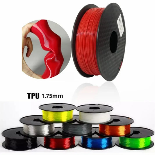 3D Printer Filament 1.75mm 500g/250g TPU Flexible Filament 3D Plastic Printing Filament Printing Materials Gray Black Red Color